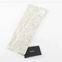 カスタネ Kastane KAZ1022216A0001 リブニットアームカバー アームウォーマー F 白系 オフホワイト アイボリー 毛 ウール タグ付