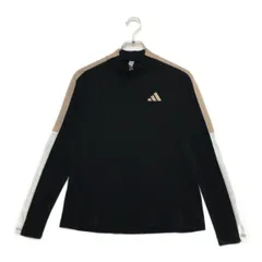 中古 レディース アディダスゴルフ adidas GOLF 長袖シャツ L 黒 ブラック モックネック