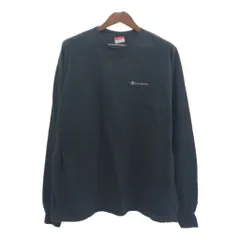 Champion チャンピオン AUTHENTIC オーセンティック 長袖Ｔシャツ ワンポイント ブラック (メンズ 2XL) 中古 古着 Q6037