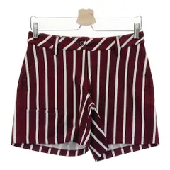 サイズ：9 MUNSING WEAR マンシングウェア  ショートパンツ ストライプ柄 レッド系 [240101375749]# ゴルフウェア レディース ストスト