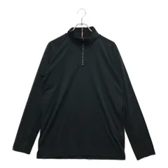 中古 メンズ トミーヒルフィガーゴルフ TOMMY HILFIGER GOLF 長袖シャツ L 紺 ネイビー ハーフジップ