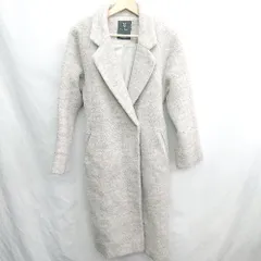 ◇ ⊇ w closet ダブルクローゼット ウール混 長袖 チェスターコート サイズF ライトグレー レディース E  【1411280048108】