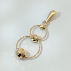 18金 K18 レディース ミラーボール ネックレストップ 0.88ｇ C311