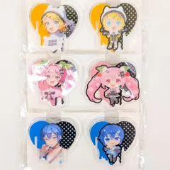 桜ミク タイトーくじ クリアバッジ 鏡音リン　桜ミク　KAITO　新品　3点まとめ売り☆