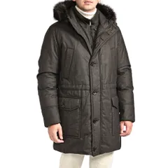 MOORER ムーレー / BALDO-CL ダウンコート ファーフーディー 秋冬 アウター Loro Piana STORM SYSTEM カシミヤ 100% ブラウン イタリア製 420333