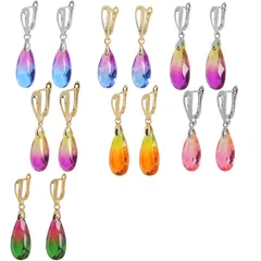 一粒雫 揺れる レディース バイカラー サファイアピンク クリームピンク アメジストトパーズ エメラルドルビー ペリドットオレンジ CZダイヤモンドピアス ジルコニア ゴールド シルバー レディースアクセサリー プレゼント ジュエリー