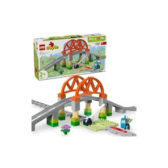 【在庫限り】レゴ(LEGO) デュプロ デュプロのまち 鉄道レールと橋 おもちゃ 玩具 誕生日 プレゼント ブロック 知育男の子 女の子 子供 1歳半 2歳 4歳 幼児 ごっこ遊び おままごと 電車 乗り物