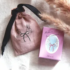 【カード】【ルノルマン】リボンルノルマン・ミニ & ミニポーチセット　タロット　オラクル　占い　ルノルマン　小さい　リボン　むらさき　C18