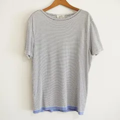 #spc エルメス HERMES Tシャツ 白 紺 ボーダー イタリア製 メンズ [919473]のサムネイル