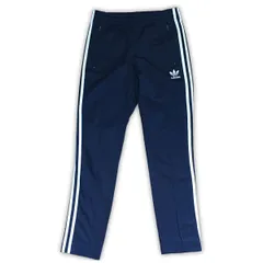 古着 adidas アディダス トラックパンツ ジャージ トレフォイルロゴ 3ライン ダークネイビー L 100サイズ 255-34