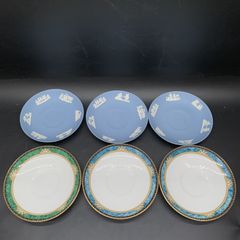 M326　 ソーサーのみ6枚おまとめ CURZON カーゾン　ラムボーン (LAMBOURN)ジャスパーウェア　ジャスパーブルー  ウェッジウッド洋食器 食器　中古 M326 WEDGWOOD ソーサーのみ6枚おまとめ CURZON カーゾン ラムボーン