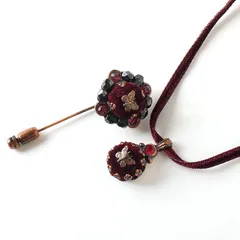 MHR0255 美品 ANNA SUI アナスイ チョーカー ピンブローチ 2点セット バタフライ 蝶 アクセサリー