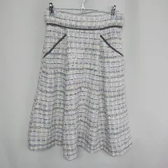 ◇ 31 Sons de mode ツイード柄 膝丈 台形 スカート サイズ38 パープル系 マルチカラー レディース E  【1408220046164】