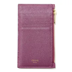 美品 CELINE セリーヌ カードケース コインケース ボルドー 小銭入れ フラグメントケース コンパクト ジップドカードホルダー グレインドカーフスキン おしゃれ シンプル 普段使い ブランドのサムネイル