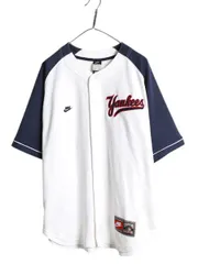 【お得なクーポン配布中!】 ヤンキース ベースボール シャツ メンズ L MLB オフィシャル ナイキ スウッシュ 大リーグ ユニフォーム ゲームシャツ ジャージ 半袖シャツ