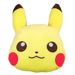 【中古】クッション・抱き枕・本体(キャラクター) ピカチュウ Pokemonlife with PIKACHU でっかいピカチュウフェイスクッション 「ポケットモンスター サン＆ムーン」