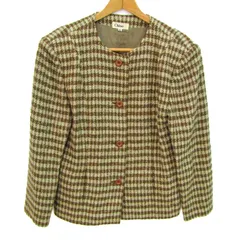 クロエ ノーカラージャケット ウール混 ブランド アウター レディース 40サイズ ブラウン Chloe 【中古】