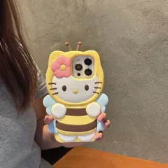 【新品】 ハローキティ ミツバチの形 iphone16proケース 可愛い iphone15ケース iphone15plusケース 耐衝撃 iphone14ケース iphone14proケース iphone13ケース iphoneケース スマホケース