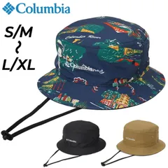コロンビア 帽子 バゲットハット メンズ レディース Columbia グリーンホーメドーバケット あご紐付き ウェア   バゲハ 紫外線対策 UVケア UPF50 ハイキング キャンプ  男女兼用  //PU5678