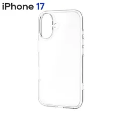 エレコム iPhone17 ケース ハイブリッド カバー 衝撃吸収 磁気吸着対応メタルステッカー付 ストラップホール付 背面マット シルキークリア PM-A25AHVCKMCR  【普通郵便にて5営業日以内発送】のサムネイル
