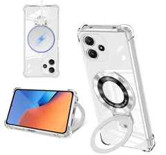 【新着商品】xig03 Redmi12 カバー ケース ケース 衝撃吸収ポケット内蔵 スマホ 耐衝撃 TPU 四角エアクッション 薄型軽量 アジャスタブルスタンド 縦横両対応 全面保護 マグネット搭載 MagSafe対応 シャオミ リング付き 12 12 クリのサムネイル
