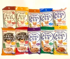アイシア(AiXIA) 6種類セット販売　お魚生活+おにく生活+チキンとかつお生活　180g(60×3袋)10点セットのサムネイル
