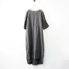 人気✨マイヨ maillot コットンリネンスウェットワンピース ブラック 麻 maillot (マイヨ) Linen Big Sweat Shirt-Tee (リネンビッグ