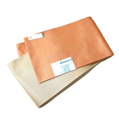 浴衣 帯 半幅帯 淡い橙色 生成り 日本製 リバーシブル