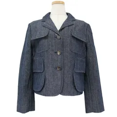 MARNI マルニ ジャケット テーラード インディゴ ブルー 44(XL) VINTAGE ビンテージ コットン リネン アウター シンプル きれいめ カジュアル【レディース】のサムネイル