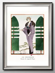 ジョルジュ・バルビエ、阿片商人宅にて、希少な額装用画集画、新品額装付 楽天市場】ジョルジュバルビエの通販