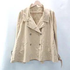 ◇ Aletta vita 袖ベルト バックオ－プン 長袖 ミドルトレンチ サイズFREE ベ－ジュ レディース E  【1402280005512】