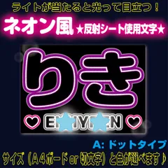 rネオン風■りきニキNIKI西村力■ENHYPENエナイプンエナプ　ネオン風反射Ａ電球タイプ屋外対応水に濡れてもにじまないスタジアム公演にも最適♪　KDハングル反射うちわ文字ファンサ文字スローガン文字パネル文字連結文字