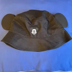 ミッキー耳付き　バケットハット　バケハ 黒色/ブラック