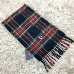FRED PERRY　フレッドペリー　タータンチェック　マフラー　刺繍