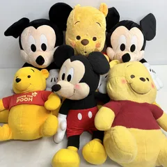 ◆ 【ジャンク品】 6点 まとめ商品 Disney ディズニー BIG ぬいぐるみ ミッキー くまのプーさん 大きい 現状品 4.55kg