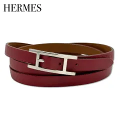 2024年最新】エルメス HERMES アピ3 ロングブレスレット レザー 黒 □J 