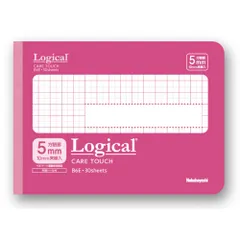 ナカバヤシ ロジカル・ケアタッチ・抗ウイルス表紙ノートB6ヨコサイズ・方眼5mm ピンク HB6-H501E-P （1点）