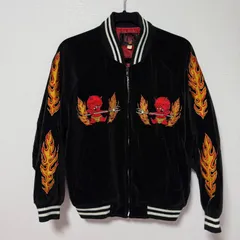 RED HOT DEVIL ファイヤーパターン別珍 スカジャン ベルベット RED HOT DEVIL ファイヤーパターン別珍 スカジャン ベルベット