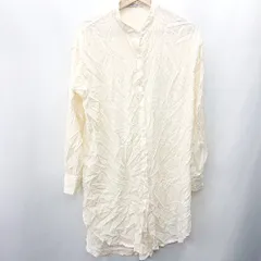 ◇ ⊂ CLASSICAL ELF クラシカルエルフ 長袖 バンドカラーシャツ サイズM アイボリー レディース E  【1409100069785】