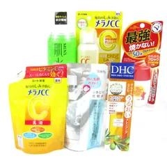 ロート製薬 ちふれ他 化粧水 クレンジング等 6点セット 未使用 メラノCC等 まとめて 大量 コスメ 外装ダメージ有 レディース