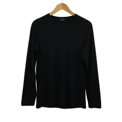 エポカ ウォモ EPOCA UOMO Tシャツ カットソー プルオーバー クルーネック 無地 刺繍 長袖 48 黒 ブラックのサムネイル