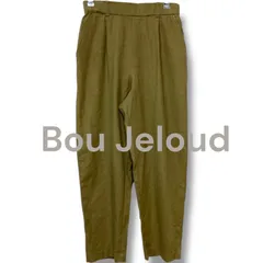 ♪ Bou Jeloud ブージュルード　リネンレーヨン　テーパードパンツ　カーキ　麻　ストレッチ有り　フリーサイズ　F 　ナチュラル　リネンパンツ　テーラードのサムネイル