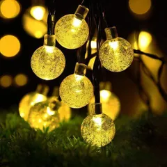 【在庫セール】cshare ソーラー LED ストリングライト イルミネーションライト 50電球 7M IP65防水 8モード 夜間自動点灯 キャンプ用 ガーランドライト クリスマス/ハロウィン/パーティー/バレンタインデー/新年/祝日/結婚式/学園祭屋外/室