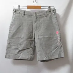 古着 レディースL相当 le coq sportif/ルコックスポルティフ ゴルフウェア ハーフパンツ 短パン グレー QGL8838