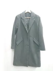 ◇ ⊇ ノーブランド ウール混合 長袖 コート サイズS チャコールグレー レディース E  【1412090020605】