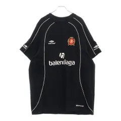 オーバーサイズ　balenciaga 黒シャツ PARIS 10番　　サッカー 関税・送料込】BALENCIAGA サッカー Tシャツ オーバーサイズ