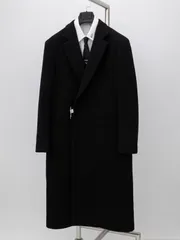 新品未使用 h 無ブランド ユニセックス ロングコート ブラック 高品質ウール ロックボタン付き メンズ レディース ビジネスカジュアル フォーマル 秋冬 アウター 男女兼用 上品 シンプル 軽奢