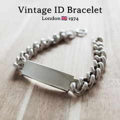 英国 1977年 ヴィンテージ】IDブレスレット ホールマーク