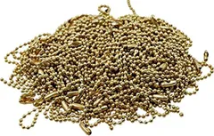 ZERONOWA ボールチェーン コネクター付き ハンドメイド アクセサリーパーツ 100個セット ゴールド12cm( ゴールド12cm)