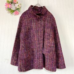 54-57 ー大特価ー 【ジャンニロジュディチェ】 GIANNI LO GIUDICE レディース ウール混 テーラードジャケット  スタンドカラー （S） パープル 紫